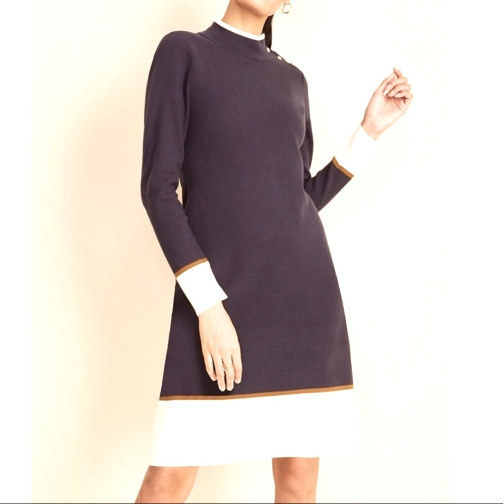 Ann Taylor New without Tags Mock Neck with Side Buttons Sweater Dress, size XS